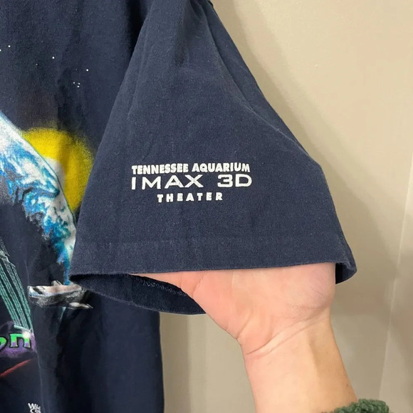 Wild Cotton Mens Blue T Shirt XL International Space Station Imax 3D Graphic Top - Picture 6 of 8